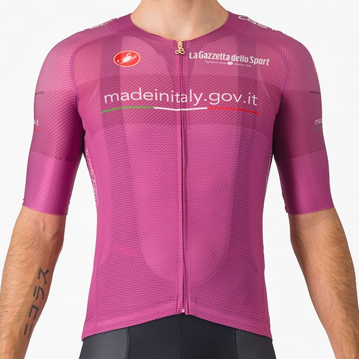Heren Fietskleding Cyclamen Giro d'Italia 2024 koersshirt Heren Fietskleding Cyclamen Giro d'Italia 2024 koersshirt