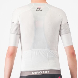 Heren Fietskleding Wit Giro d'Italia 2024 koersshirt