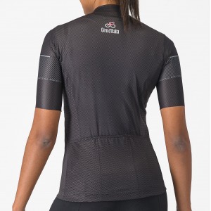 Dames Fietskleding Zwart Giro d'Italia 2024 Competizione-shirt
