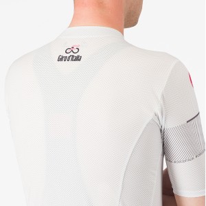 Heren Fietskleding Witte Trui Giro d'Italia 2024 Classificatie