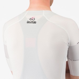Heren Fietskleding Wit Giro d'Italia 2024 koersshirt