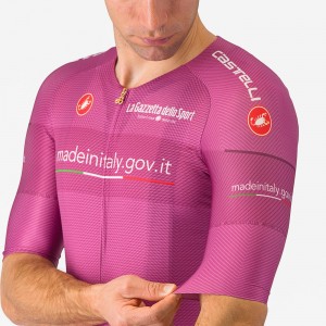 Heren Fietskleding Cyclamen Giro d'Italia 2024 koersshirt Heren Fietskleding Cyclamen Giro d'Italia 2024 koersshirt
