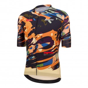 Heren Fietskleding Santini Vuelta Espana 2024 Jersey-Cuitu Negru