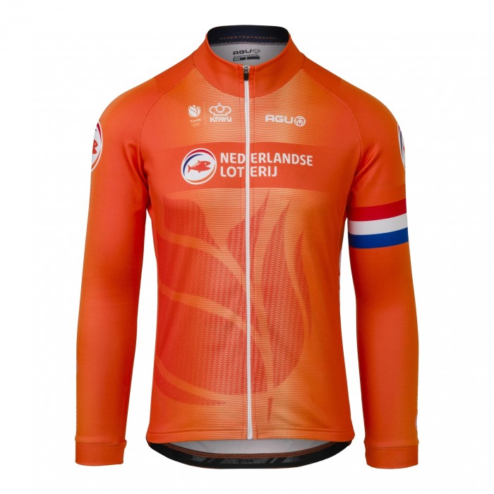 Heren Nederlands elftal Agu lange mouwen wielershirt 2024