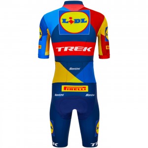 Heren Fietskleding Santini Lidl Trek 2024 Team Original Eendelig Pak