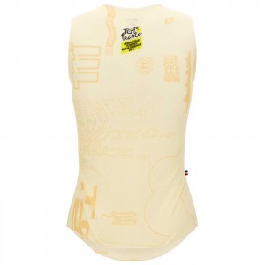 Heren Santini Tour de France 2024 Mouwloze Wielerbasislaag - Grand Départ