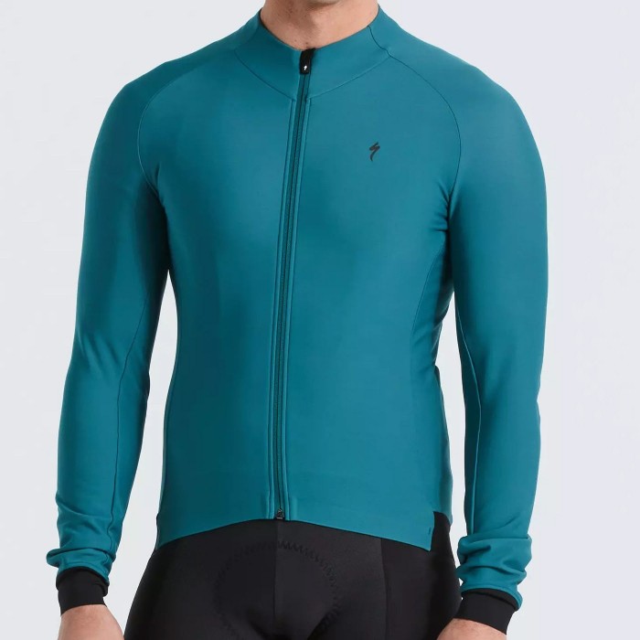 Heren Specialized SL Expert Thermal wielershirt met lange mouwen - Groen