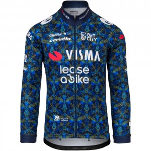 Heren Fietskleding Team Visma Lease a Bike 2024 The Renaissance Agu shirt met lange mouwen - TDF