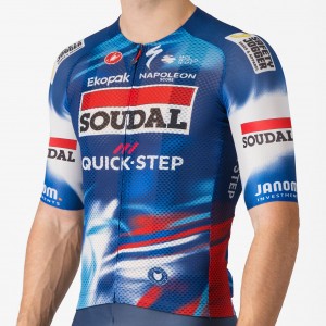 Heren Fietskleding Castelli Soudal Quick-Step 2025 Climber's A/C Shirt Heren Fietskleding Castelli Soudal Quick-Step 2025 Climber's A/C Shirt