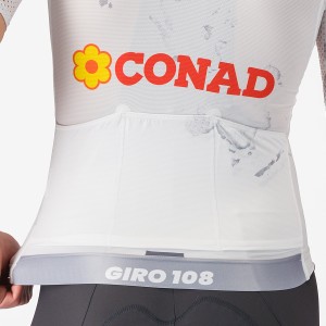 Wit Giro d'Italia 2025 Race 8S shirt voor heren