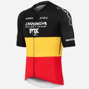 Heren Hiru Orbea Factory Team 2025 Core Jersey - Belgisch kampioen Heren Hiru Orbea Factory Team 2025 Core Jersey - Belgisch kampioen