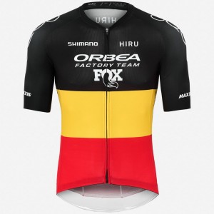 Heren Hiru Orbea Factory Team 2025 Core Jersey - Belgisch kampioen Heren Hiru Orbea Factory Team 2025 Core Jersey - Belgisch kampioen