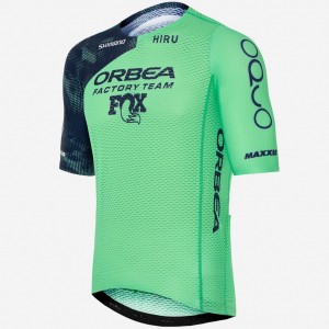 Heren Fietskleding Hiru Orbea Factory Team 2025 Lab Race Zipless Shirt Heren Fietskleding Hiru Orbea Factory Team 2025 Lab Race Zipless Shirt