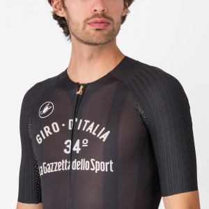 Heren Fietskleding Vintage Zwart Giro d'Italia 2025-shirt