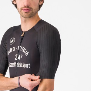 Heren Fietskleding Vintage Zwart Giro d'Italia 2025-shirt