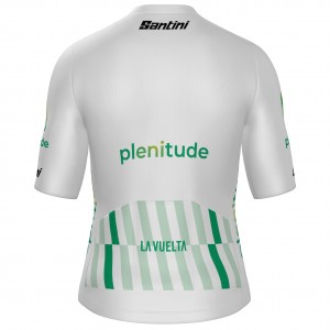 Santini witte Vuelta España 2025-jersey voor heren