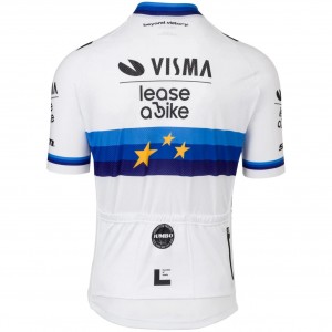 Heren Team Visma Lease a Bike 2025 Shirt - Europees Kampioen