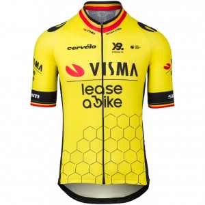 Heren Fietskleding Team Visma Lease a Bike 2025 shirt - Wout Van Aert