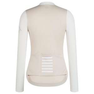 Dames Fietskleding Rapha Pro Team Lightweight damesshirt met lange mouwen - wit