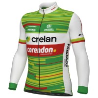 Heren Fietskleding Ale Crelan Corendon 2025 shirt met lange mouwen