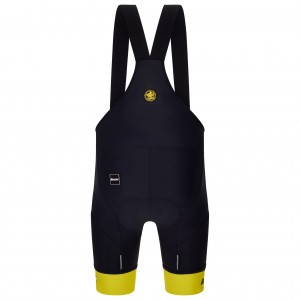 Heren Fietskleding Santini Yellow Tour de France 2025 Bib Tights