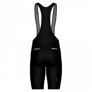 Heren Fietskleding Santini Squadra Corse 2025 Bib Tights - Zwart