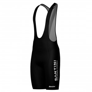Heren Fietskleding Santini Squadra Corse 2025 Bib Tights - Zwart