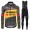 Jumbo Visma Tour De France 2021 Wielerkleding Set Fietsshirts Lange Mouw+Lange Fietsrbroek Bib 2021072886