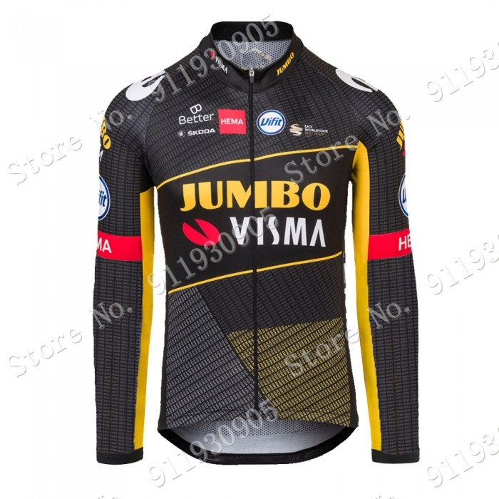 Jumbo Visma Tour De France 2021 Fietsshirt Lange Mouw 2021072893