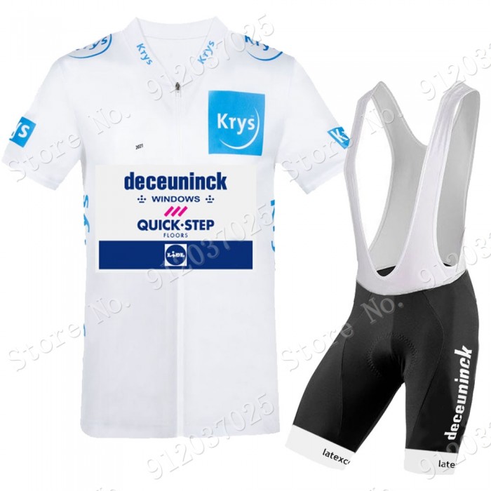 White Deceuninck quick step Tour De France 2021 Team Fietskleding Fietsshirt Korte Mouw+Korte Fietsbroeken 2021062773 White Deceuninck quick step Tour De France 2021 Team Fietskleding Fietsshirt Korte Mouw+Korte Fietsbroeken 2021062773