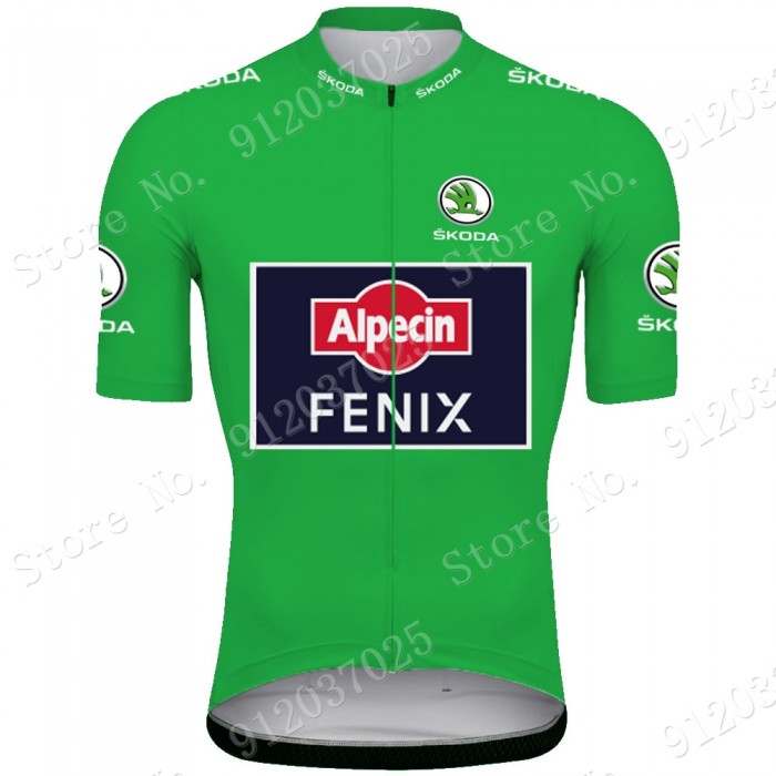 Green Alpecin Fenix Tour De France 2021 Team Wielerkleding Fietsshirt Korte Mouw 2021062697
