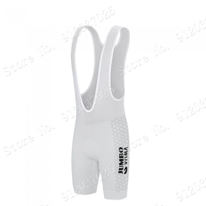 White Jumbo Visma Tour De France 2021 Korte Fietsbroeken 2021062728