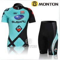 2011 Dames subaru green Fietskleding Fietsshirt Korte+Korte fietsbroeken 3641