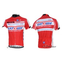 2012 Katusha Rusland Fietsshirt Korte mouw rood 3846