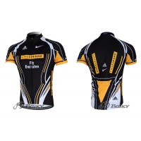 2012 Livestrong Fly Emirates Fietsshirt Korte mouwzwart geel 3839