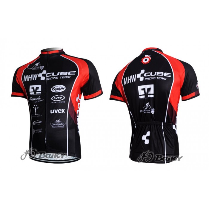 2012 MHW Cube Racing Team Fietsshirt Korte mouwrood zwart 3853 2012 MHW Cube Racing Team Fietsshirt Korte mouwrood zwart 3853