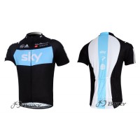 2012 SKY Fietsshirt Korte mouw zwart blauw 3965