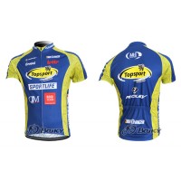 2012 Topsport Fietsshirt Korte mouw blauw geel 3861