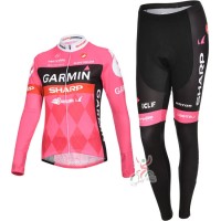 2012 Dames Garmin Fietskleding Fietsshirt lange mouw+Lange fietsbroeken 3668
