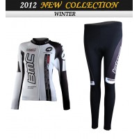 2012 Dames BMC Fietskleding Fietsshirt lange mouw+Lange fietsbroeken 3670