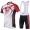 2014 Fox Bike Team Fietspakken Fietsshirt Korte+Korte koersbroeken Bib wit rood 4167