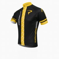 2014 Pinarello Fietsshirt Korte mouw zwart geel 1167
