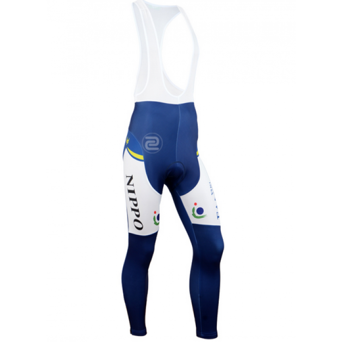 2014 FANTINI Lange Fietsbroeken Bib Blauw geel Wit 1419