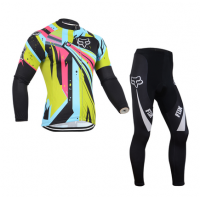 2014 Fox Fietskleding Fietsshirt lange mouw+lange fietsbroeken 1011