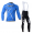 Fox 2014 Fietskleding Fietsshirt Lange Mouwen+lange fietsbroeken Bib Blauw Zwart 1017