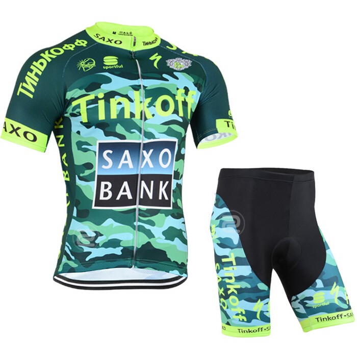 2015 Tinkoff Saxo Bank Camouflage Fietskleding Fietsshirt Korte+Korte Fietsbroeken 1936 2015 Tinkoff Saxo Bank Camouflage Fietskleding Fietsshirt Korte+Korte Fietsbroeken 1936
