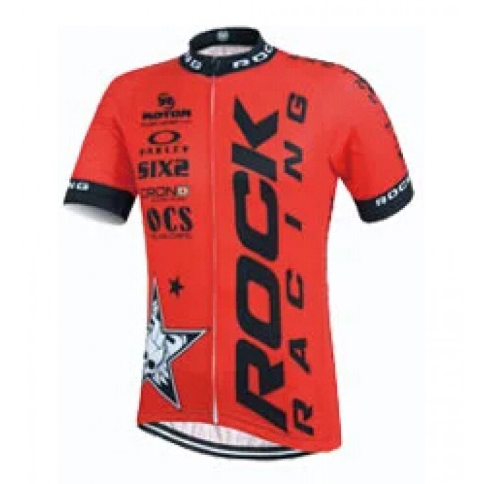 2015 Rock Racing rood Fietsshirt Korte Mouwen 2221 2015 Rock Racing rood Fietsshirt Korte Mouwen 2221