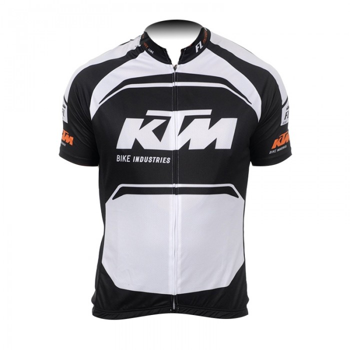 2015 KTM Proteam zwart wit Fietsshirt Korte Mouwen 2168 2015 KTM Proteam zwart wit Fietsshirt Korte Mouwen 2168