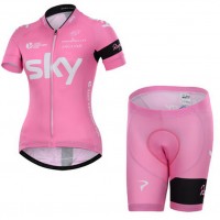 2015 Sky Dames Fietsshirt Korte Mouw+Korte Fietsbroeken 2072