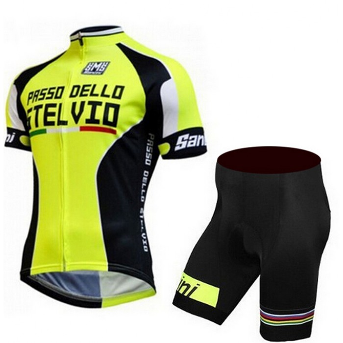 2015 Stelvio Santini Fietskleding Fietsshirt Korte+Korte Fietsbroeken 2432